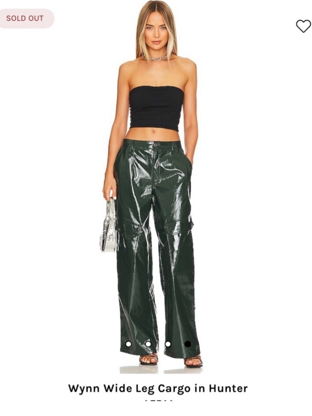 Nwt REVOLVE
AFRM Wynn Wide Leg cargo green $138 casual party spring